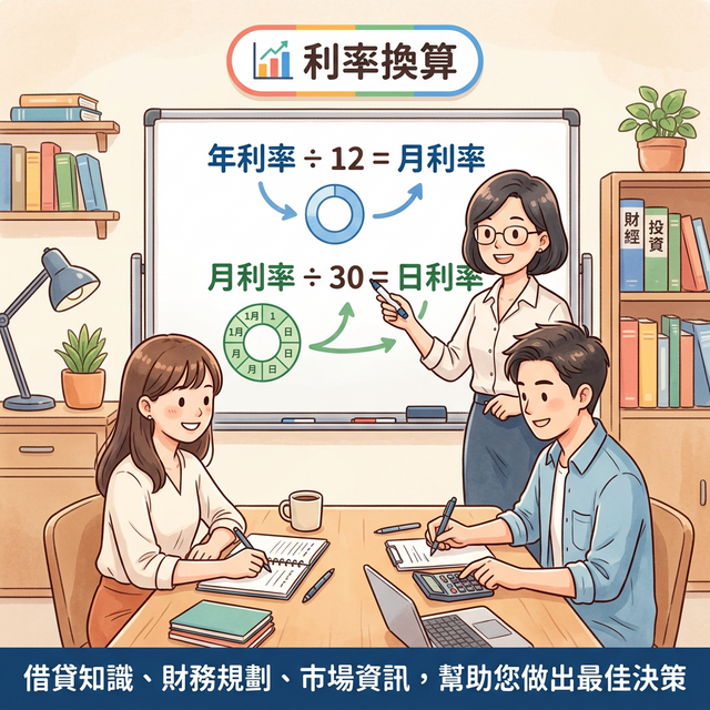 年利率、月利率、日利率如何換算？貸款利率完全解析